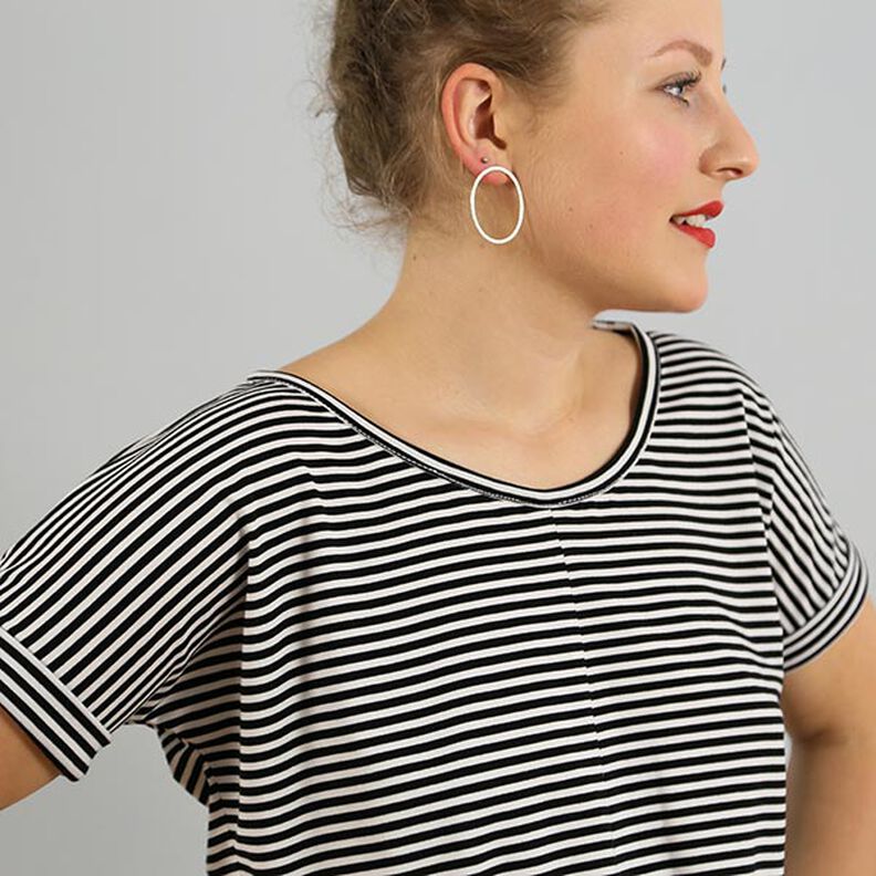 FRAU BILLE - camicia casual annodata in vita con maniche a risvolto, Studio Schnittreif | XS - L,  image number 4