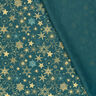 tessuto in cotone popeline Grandi stelle – abete blu/oro,  thumbnail number 4