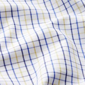 Tessuto di cotone a quadri grandi – bianco/blu, 