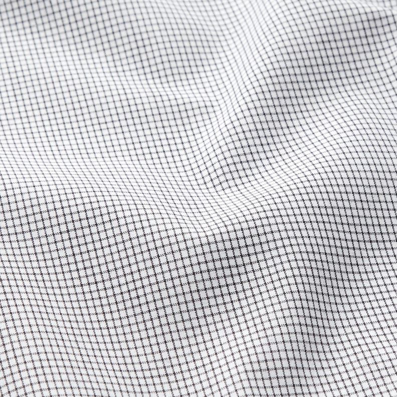 Tessuto per camicia a quadretti glitterati – nero/bianco,  image number 2