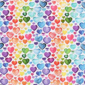 tessuto in cotone popeline cuori, 