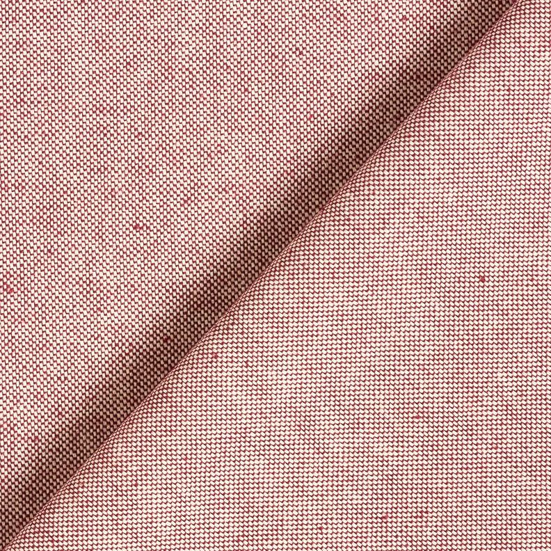 tessuto arredo mezzo panama bicolore – rosso carminio/naturale, image number 3