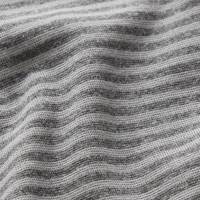tessuto per polsini Righe tubolari – argento/grigio scuro, 