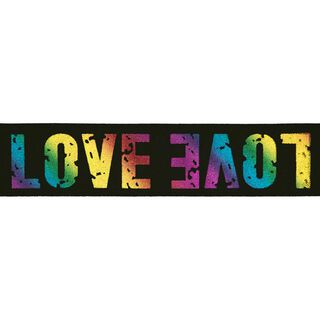 nastro elastico LOVE [ Larghezza: 40 mm ] – nero/bianco, 