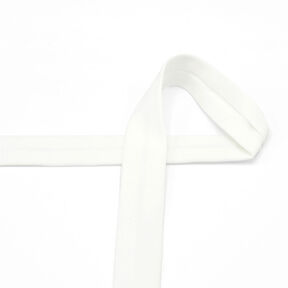 Nastro in sbieco jersey di cotone [20 mm] – bianco lana, 