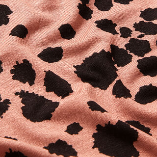 Tessuto jersey di viscosa con macchioline – rosa antico scuro, 