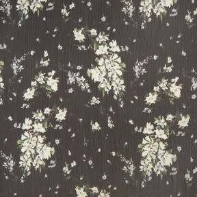 Chiffon in look batik gessato brillante – nero/bianco, 