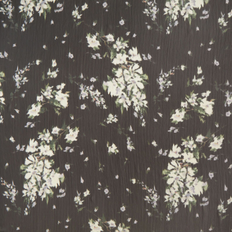 Chiffon in look batik gessato brillante – nero/bianco, image number 1