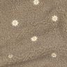 tessuto peluche Fiorellini ricamati | Poppy Fabrics – talpa scuro,  thumbnail number 2