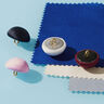 Bottone rivestito, Satin duchesse – bianco lana,  thumbnail number 2