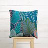 tessuto arredo mezzo panama, Botanic – blu marino,  thumbnail number 3