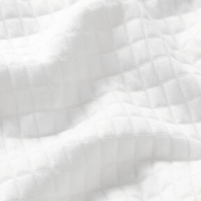 Jersey trapuntato a quadrettini – bianco, 