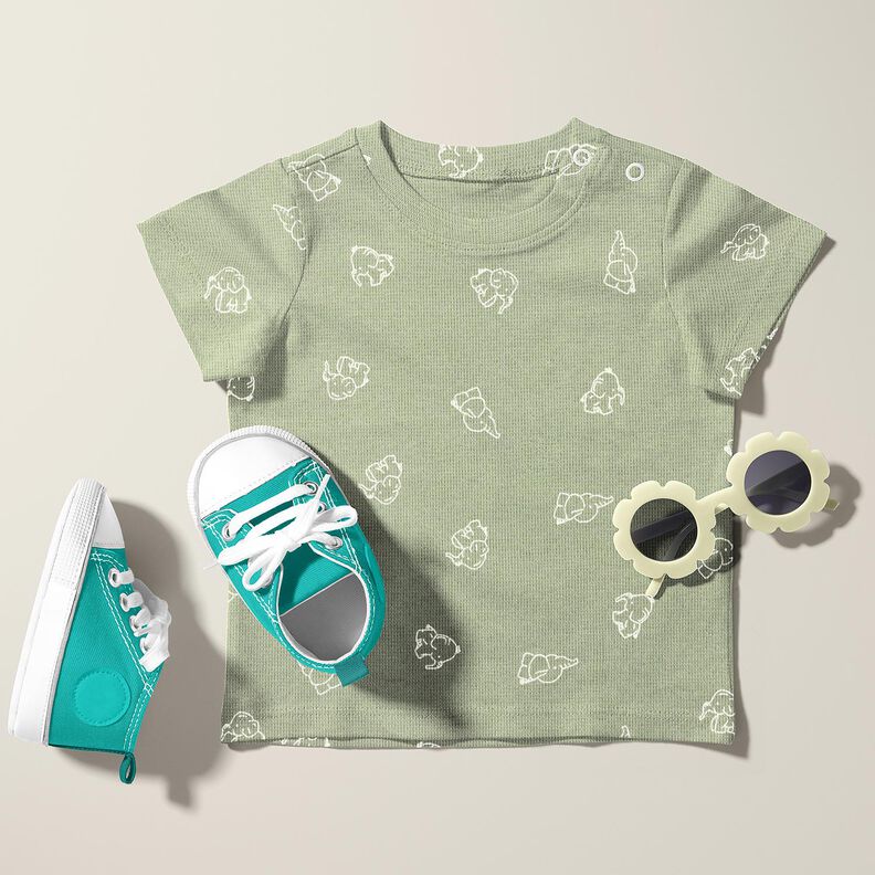 Jersey a nido d’ape cuccioli di elefante – greige,  image number 6