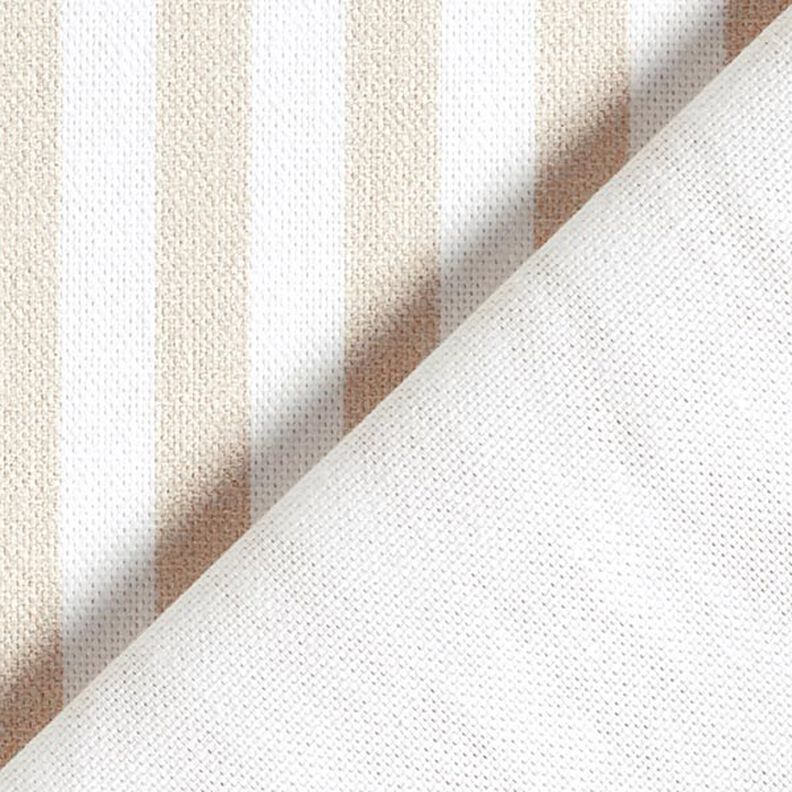 tessuto arredo mezzo panama righe longitudinali – beige chiaro/bianco,  image number 4