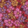 LENZING™ EcoVero™ Tessuto di viscosa fiori | Poppy Fabrics – rosso merlot/albicocca,  thumbnail number 1
