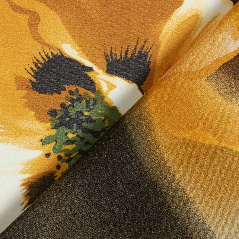 Chiffon con fiori acquerellati – bianco/giallo curry,  image number 4