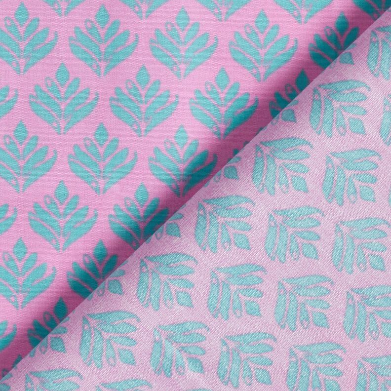 cotone rivestito Soggetti astratti – rosa/azzurro,  image number 4