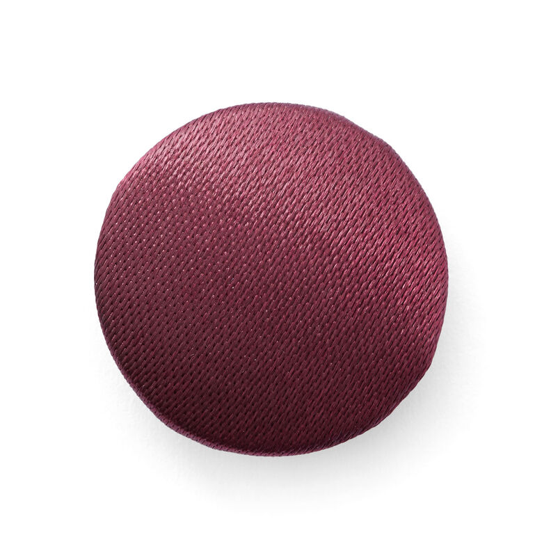Bottone rivestito, satin da sposa – rosso Bordeaux,  image number 1