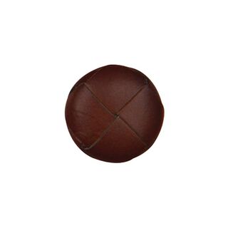 Bottone in pelle  – marrone scuro, 