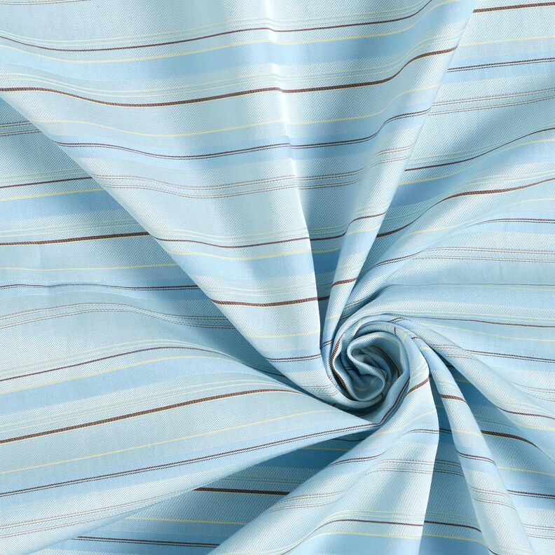 Misto cotone-viscosa a righe – blu-argento,  image number 3