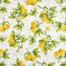 tessuto arredo panama limoni – bianco/giallo limone,  thumbnail number 1