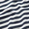 French terry, felpa estiva Righe tinte in filo – bianco lana/blu marino,  thumbnail number 2