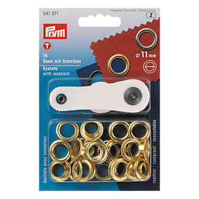 Occhielli e rondelle [Ø 11 mm] | Prym – oro effetto metallizzato, 
