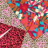 French terry, felpa estiva Leone e fiori – pink/arancione,  thumbnail number 7