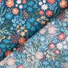 Popeline di cotone biologico con dolci fiori – blu oceano,  thumbnail number 4