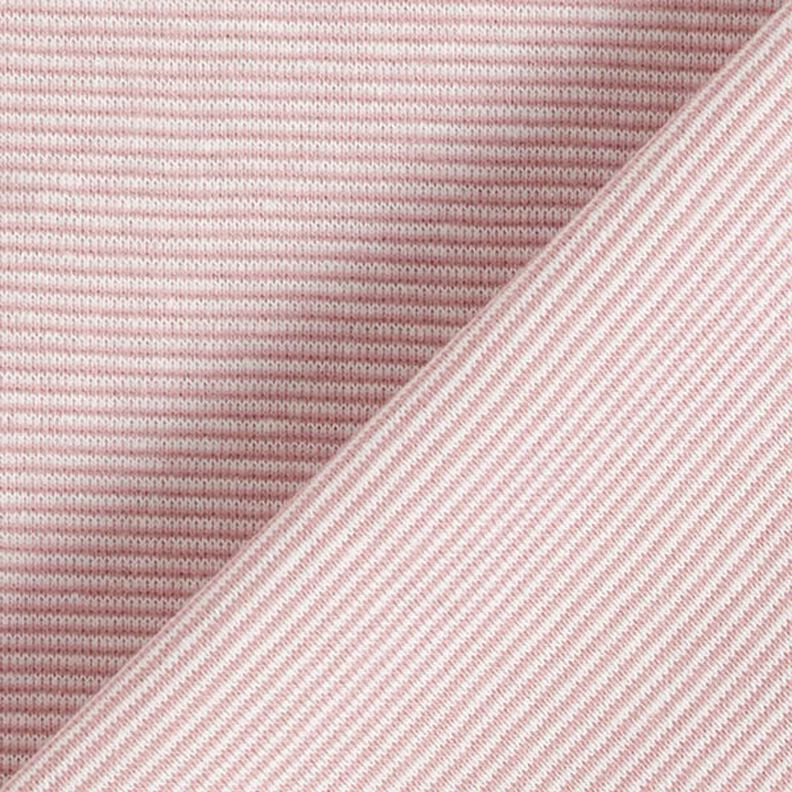 Costina tubolare per polsini con anelli stretti – rosa anticato/bianco lana,  image number 3