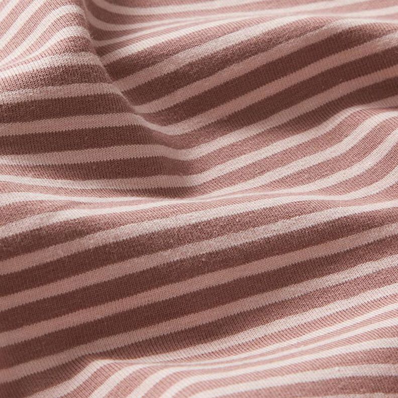 Jersey in cotone a righe sottili – rosa antico chiaro/rosa antico scuro,  image number 2