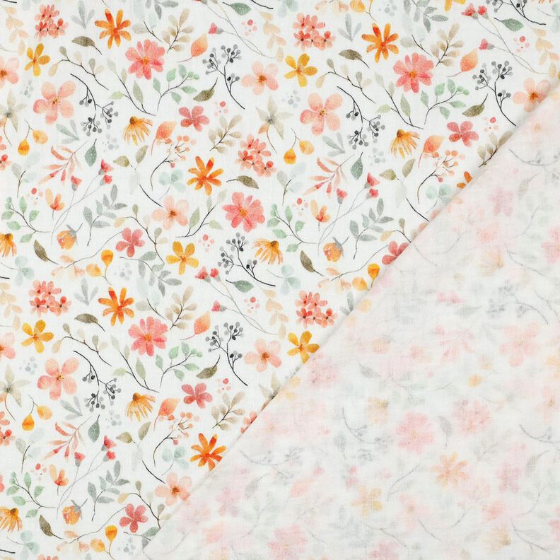 mussolina / tessuto doppio increspato prato di fiori multicolore stampa digitale | Poppy Fabrics –,  image number 4
