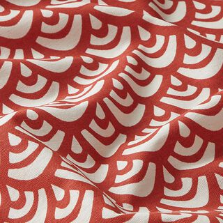 tessuto arredo tessuto canvas archi geometrici – rosso fuoco/bianco, 