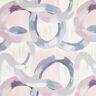 tessuto arredo mezzo panama Anelli astratti &ndash; lill&agrave; pastello/blu,  thumbnail number 1