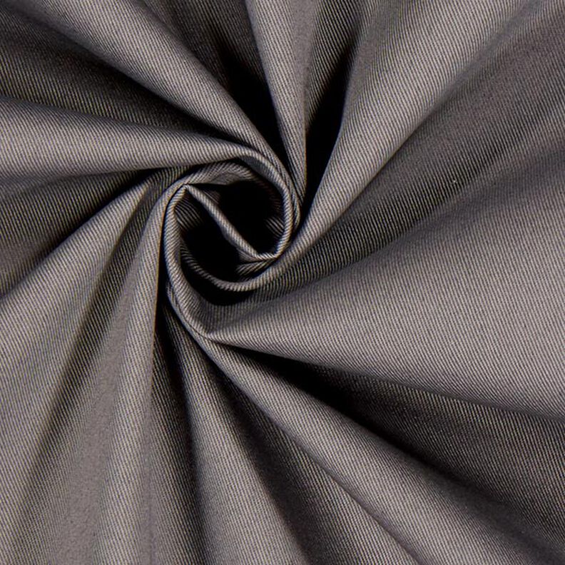 twill di cotone tinta unita – grigio,  image number 2