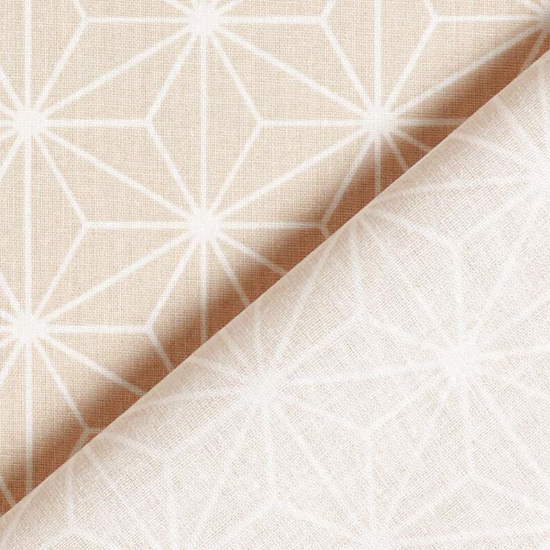 tessuto in cotone cretonne stelle giapponesi Asanoha – sabbia,  image number 5