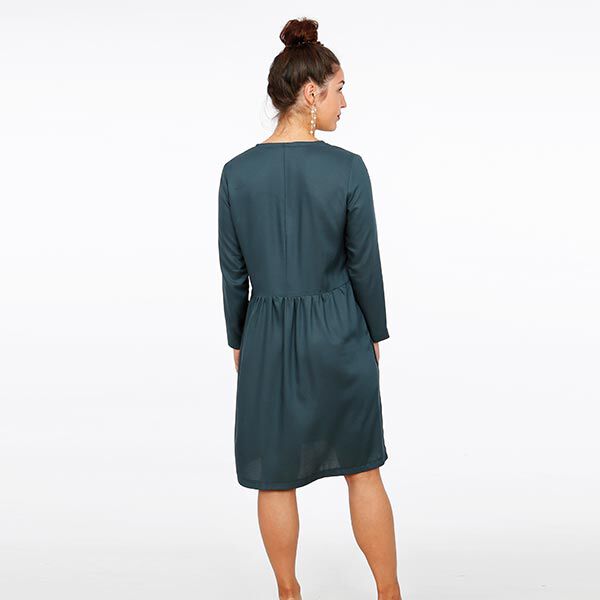 FRAU MARY - abito con scollo a V e arricciatura sulla gonna, Studio Schnittreif | XS - XXL, image number 5