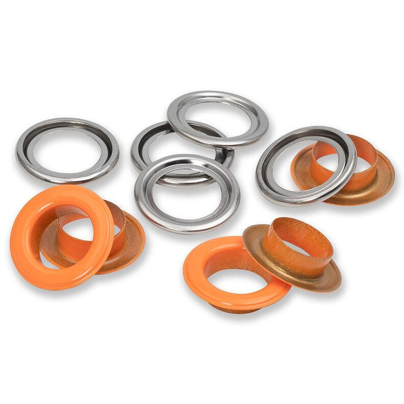 Occhielli con rondelle [15 pezzi | Ø 14 mm] | Prym – arancione/argento effetto metallizzato,  image number 2