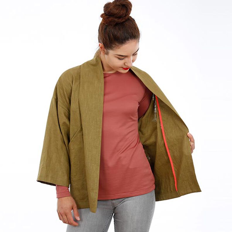 FRAU SINA - giacca kimono con tasche oblique, Studio Schnittreif  | XS -  XXL,  image number 3