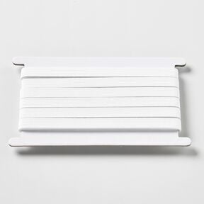 Nastro elasticizzato liscio [5 m | 10 mm] – bianco, 