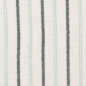 Tessuto di cotone con struttura a griglia a strisce longitudinali – bianco/menta piperita | Resto 100cm, 
