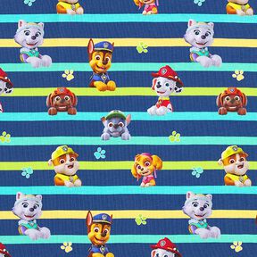 jersey di cotone Tessuto oggetto di licenza Paw Patrol, a strisce | Viacom – blu marino, 