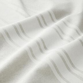 tessuto arredo panama Rigato – bianco lana/grigio nebbia, 