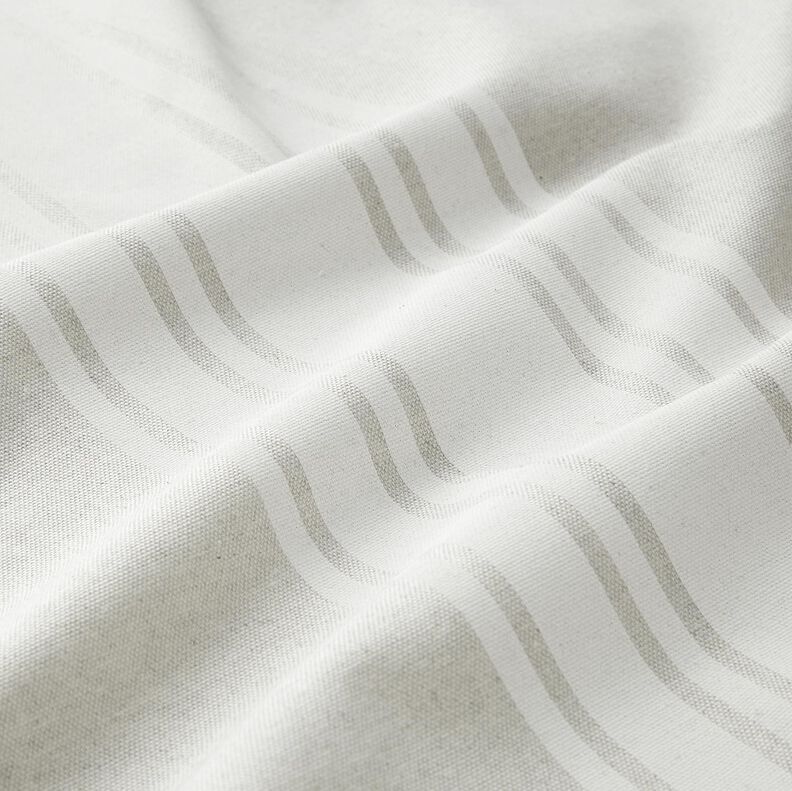 tessuto arredo panama Rigato – bianco lana/grigio nebbia,  image number 2