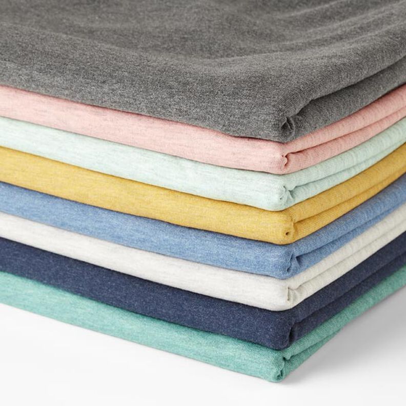 French Terry fine mélange – verde/grigio, image number 3