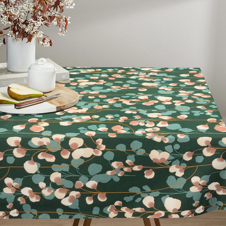 satin di cotone Piante rampicanti &ndash; verde scuro/sabbia,  image number 5