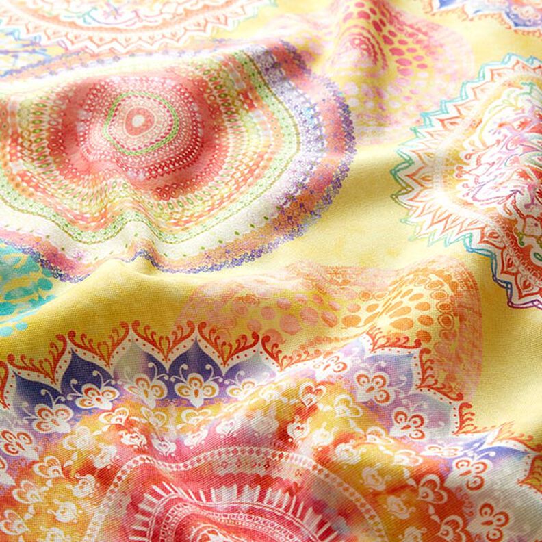Tessuti da esterni canvas mandala – giallo chiaro,  image number 2