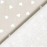 Popeline di cotone biologico con cuori sparsi – greige,  thumbnail number 4