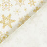tessuto in cotone popeline Cristalli di neve – bianco lana/oro,  thumbnail number 4