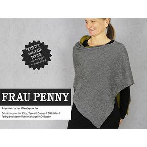 FRAU PENNY Poncho reversibile asimmetrico | Studio Schnittreif | Taglia unica, 